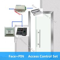 Wholesale Fully Frameless Door Access Control Kit face Capacity Iface302 Glass Lock Power Supply Exit Button Facial Recognition System