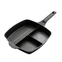 Wholesale Pans Steak Pan Aluminum Non Stick Western Style In Colors Double Bottom Frying Barbecue Plate Cookware Kitchen Supplies
