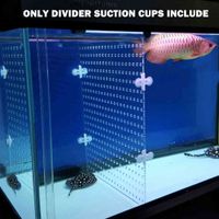 Wholesale Aquarium Acrylic Divider Full Holes With Suction Cup Free For Betta Fish Guppies Tank Black Blue Clear