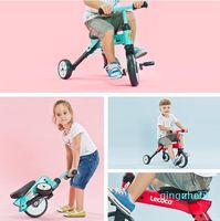 Wholesale Folding Kids Bicycle Bike Kick Scooters Child Boy Girl Baby Riding Tricycle Lightweight Portable Foot Scooters Ride on Car Toys