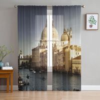 Wholesale Curtain Drapes Venice Cityscape Curtains For Living Room Luxury Baby Bedroom Tulle Kitchen Study Modern Style Sheer