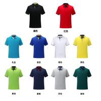 Wholesale Pure cottonMen s workwear with lapel and short sleeve polo shirt in summer
