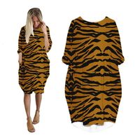 Wholesale Casual Dresses leopard dress summer d print streetwear women oversize dresses fashion harajuku long sleeve tiger clothes plus size clothing YVQW