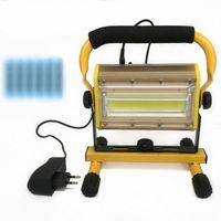 Wholesale Floodlights Powerful W LED Emergency Light Flood Lamp Floodlight COB Outdoor Garden Portable With x Battery Charger