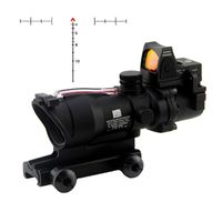 Wholesale Trijicon ACOG X32 Fiber Source Scope Red Illuminated Battery Free Optics Chevron Glass Etched Reticle with RMR Micro Red Dot For Rifle Airsoft