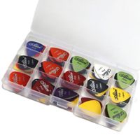 Wholesale 24 Guitar Picks Box Case Alice Acoustic Electric Bass Plectrum Mediator Musical Instrument Thickness Mix