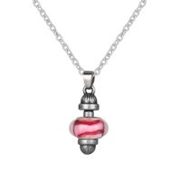 Wholesale Pendant Necklaces Murano Glass Beads Necklace For Women Gift Stainless Steel Chain Lampwork DIY Jewelry Making Detachable