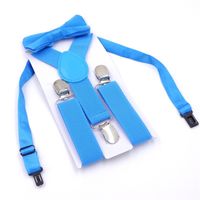 Wholesale Solid Men Bow Tie and Suspender Sets Classic Shirts Bowtie Suspender For Men Bow Ties Butterfly Cravats Bowties Q2