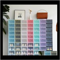 Wholesale Bins Housekeeping Organization Home Gardenplastic Boxes Flap Box Transparent Shoes Der Type Device Household Storage Thickened Shoe Cabine