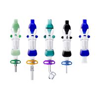 Wholesale Chinafairprice CSYC NC015 Smoking Pipe mm Titanium Ceramic Nail Quartz Banger Bowl Spill proof Oil Rig In Line Water Perc Glass Pipes Dab Bong