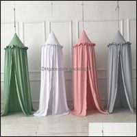 Wholesale Mosquito Bedding Supplies Textiles Home Gardenmosquito Net Kids Bed Canopy Curtains Girl Princess Round Dome Baby Crib Cot Hanging Tent Ch