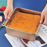Wholesale Square Non Stick Bread Loaf Pan Carbon Steel DIY Bakeware Cake Toast Golden Tray Molds Mould Kitchen Pastry Baking Tools