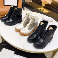 Wholesale Fashion Diamonds Real Leather Martin boots Designer Ladies short boot cLuxury Bee Women Shoes Ankle Booties High Heels cm Dress Wedding Shoe