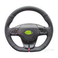 Wholesale Alcantara suede leather Steering wheel cover For Hyundai LA FESTA Encino Elantra ix25 ix35 carbon fiber car interior