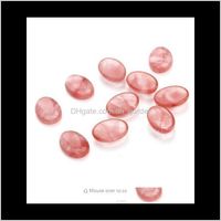 Wholesale 10141318Mm Watermelon Red Glass Cameo Beads For Cabochon Setting Base Diy Ring Jewelry Accessories Pcslot F5025 Sj1Fk Bckbq