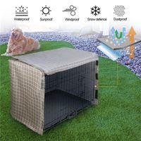 Wholesale Four Door Dog Crate Cover Pet Kennel Waterproof Sun Protection Beds Supplies Durable Windproof Kennels Pens
