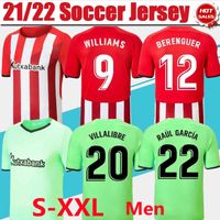 Wholesale 21 Men Kids Athletic Home Red Soccer Jerseys I MARTINEZ MUNIAIN Away Green Soccer Shirt VILLALIBRE WILLIAMSShort Sleeve Football Uniform