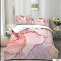 Wholesale Sets Bedding Supplies Textiles Home Gardennordic Simple Light Pink Single Double Duvet Set Girl Abstract Art Pattern Bed Linen Twin Queen Q