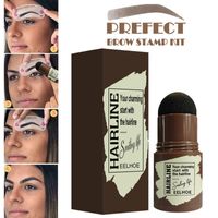 Wholesale One Step Enhancers Brow Stamp Shaping Kit Long Lasting Natural Contourin Eyebrow Shape Stamps Brows with Reusable Eyebrows Stencils