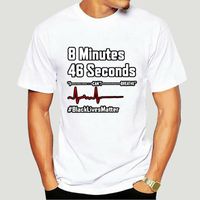 Wholesale Men s T Shirts Minutes Seconds I Can t Breathe Lives Matter BLM T Shirt Cotton Digital Print Premium Tee Tops X