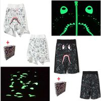 Wholesale 22ss Apes men shorts quick drying Men s swimming camouflage Luminous Shark Head beach striped casual pants Bring tote bag