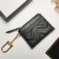 Wholesale Classic Quilted Leather Designer Wallet Short Women Coin Purse Fashion Card Holder Small Ladies Wallets Slim Zipper Pockect Clutch Purses with Keychain Portomonee