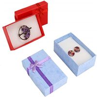 Wholesale Paper Jewelry Box Pendants Necklaces Earrings Rings Gift Packaging Boxes Cardboard Jewellery Case for Anniversary Wedding Birthday Gifts