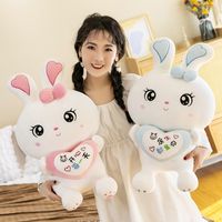 Wholesale Plush Doll Toy Hug Heart Rabbit Doll Give Girls Day Gift Press Cloth Soothing Spot DHL