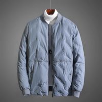 Wholesale Winter Men s Lightweight Down Jacket Parka Coat Fashion Apricot Lake Blue Black Thick Warm Windproof White Duck