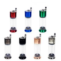 Wholesale Zinc alloy hand cranked grinders plastic can mm manual cigarette integrated machine grinder