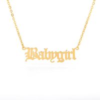 Wholesale Cross border Product English Babygirl Baby Girl Stainless Steel Necklace One Piece In Stock Pendant Necklaces