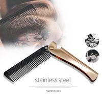 Wholesale Hair Brushes Folding Comb Stainless Steel Mini Wine Opener Gift Portable Custom Plastic Retro Oil