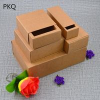 Wholesale Gift Wrap Brown Kraft Packaging Box Blank Paper Drawer Shape