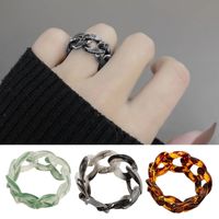 Wholesale Korea Retro Chic Transparent Aesthetic ring Minimalist Acrylic Resin Thin Ring for Women Jewelry Party Gifts