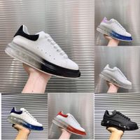 Wholesale 2021 Top Quality Desinger Shoes Air Cushion Fashion Mens Women Shoe Leather Lace Up Platform Oversized Sole Sneakers Casual Trainers With Box