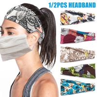 Wholesale Headbands With Buttons For Nurses Headband Holding Face Cover Sweat Band Yoga Workout Sweatbands D88 Scarves