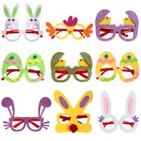 Wholesale 2022 Easter Glasses Egg Bunny Chick Rabbit Ear Eyeglass Frame Decoration Party Favor Kids Gift by sea LLA1095