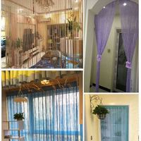 Wholesale 1pcs Store Background Hotel Silver Thread Curtain Partition Curtain Window Screen Wedding Bedroom Decoration Curtain Top F8273