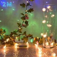 Wholesale Strips M LED Fake Flower String Fairy Lights Christmas Tree Wedding Party Decor