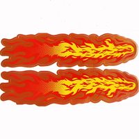 Wholesale 19cm fire flame for car rearview mirror motorcycle sticker chopper dirt pit bike atv scooter waterproof