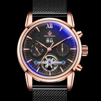 Wholesale Wristwatches Orkina Men s Watch Rose Gold Classic Designer Calendar Week Tourbillon Automatic Mechanical Wrist MG Relogio Masculino