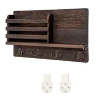 Wholesale Hooks Rails Wall Mounted Mail Holder Wooden Sorter Organizer With Double Key And A Floating Shelf Rustic Home Decor