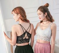 Wholesale Style Small New Suspender Anti Light Lace Wrap Chest Back Sexy Vest with Bra Cushion GU3