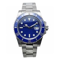 Wholesale Blue Dial Men Fashion Watch Color Full Stainless Steel Automatic Mechanical Movement Glide mm Ceramic Sport Wristwatches