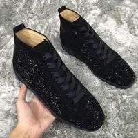 Wholesale 2021 Designer Direct Paris Strass Sneakers Shoes Red Bottom Skateboard Rhinestone Party Dress Casual Leisure Flats Footwear