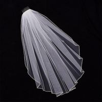 metal veil combs 2022 - Bridal Veils Wedding Veil With Metal Comb Teeth Hair Accessories For Brides 1 Tier Tulle Glitter Crystal Beads Edge
