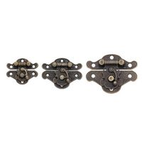 Wholesale Antique Bronze Hasp Latch Jewelry Wooden Box Lock Mini Cabinet Buckle Case Locks Decorative Handle Size Y0500