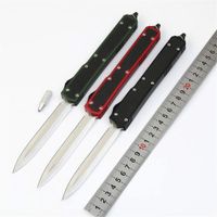 Wholesale CNC make three color outdoor hunting knife D2 blade Aluminum alloy handle camping automatic edc tool