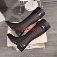 Wholesale Fashion color matching round head women long Boots female martin casual wild non slip leather women s boots Find me to send real shot pictur