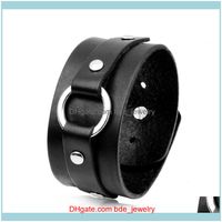 Wholesale Charm Jewelrycharm Bracelets Trendy Korean Style Couple Aesories Genuine Leather Braided Bracelet Wristband Wide Clasp For Boys Girls Drop